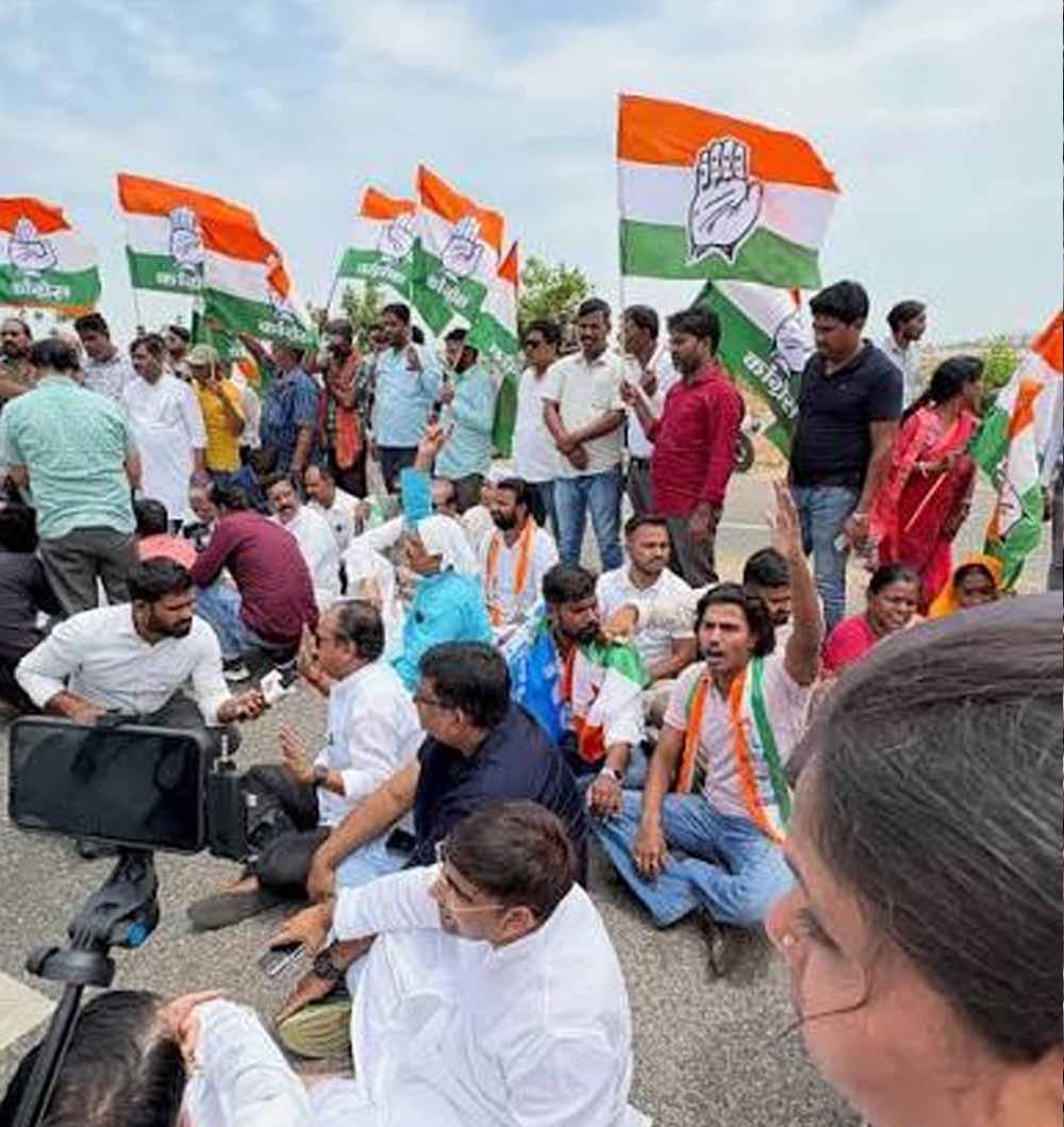 दिल्ली की गिरफ्तारियों के विरोध में पंजाब कांग्रेस का प्रदर्शन, सड़कों पर उतरे कार्यकर्ता